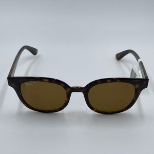 RAY-BAN RB4324 - Tortoise Polarized Lens Square Sunglasses NWT